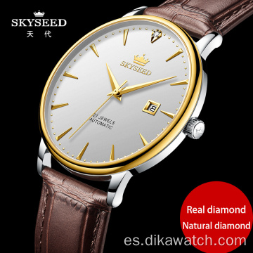 SKYSEED [Movimiento de oro mejorado] Reloj de diamantes a través